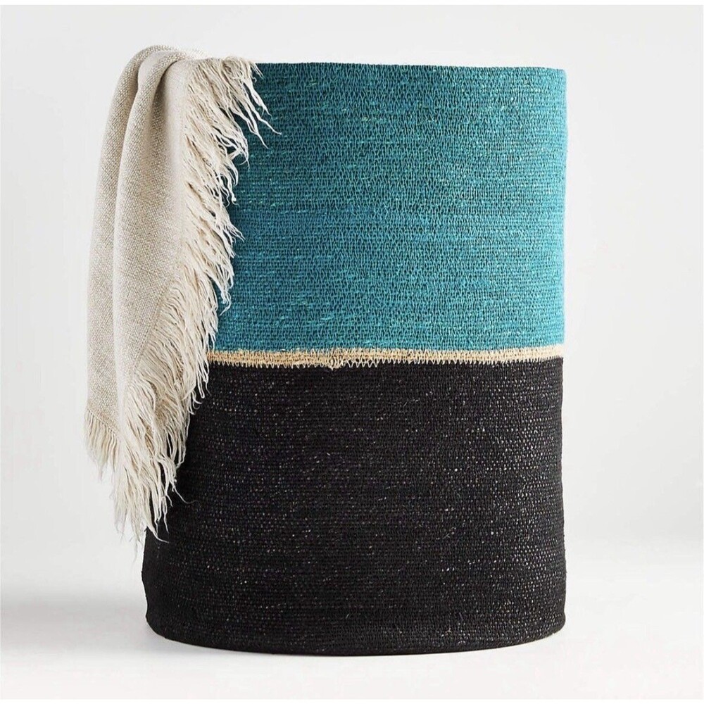 Crate & Barrel Hyssop Blue Basket